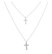 Double Cross Necklace