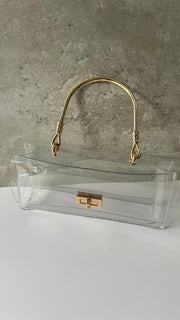 Gold/Clear handle bag