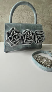 Denim Flower Handbag