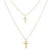 Double Cross Necklace