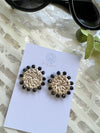 Black Straw Studs