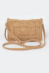 Straw Wristlet/Crossbody Clutch