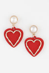 Pearl Heart Earrings